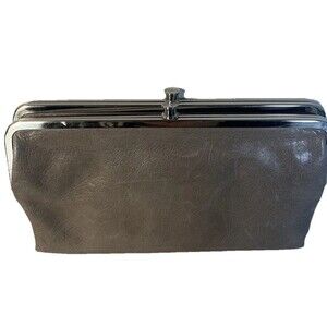 Hobo Bags Lauren Double Clutch in Gray, Excellent Condition